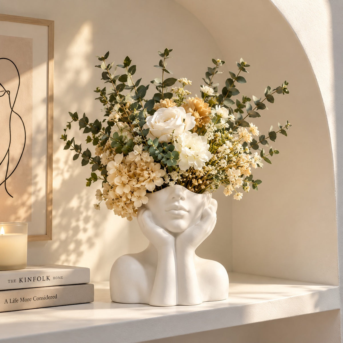 Skulpturale Deko-Vase – Modernes Wohnaccessoire