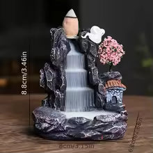 Wasserfall-Räucherkegelhalter – Entspannende Zen-Dekoration für Zuhause